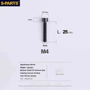 S-PARTS Column Head M4 Titanium Screws | L06-50mm | Lightweight TC4 Bolts for Bike Motorcycle Equipment - Detail 76