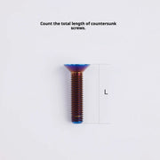 S-PARTS Countersunk Head M4 Titanium Screws | L08-45mm | TC4 Lightweight Bolts for Bike Motorcycle Car - Detail 4