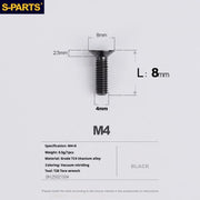 S-PARTS Countersunk Head M4 Titanium Screws | L08-45mm | TC4 Lightweight Bolts for Bike Motorcycle Car - Detail 9