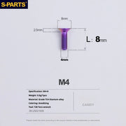 S-PARTS Countersunk Head M4 Titanium Screws | L08-45mm | TC4 Lightweight Bolts for Bike Motorcycle Car - Detail 11