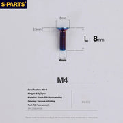 S-PARTS Countersunk Head M4 Titanium Screws | L08-45mm | TC4 Lightweight Bolts for Bike Motorcycle Car - Detail 12