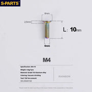 S-PARTS Countersunk Head M4 Titanium Screws | L08-45mm | TC4 Lightweight Bolts for Bike Motorcycle Car - Detail 19