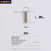 S-PARTS Countersunk Head M4 Titanium Screws | L08-45mm | TC4 Lightweight Bolts for Bike Motorcycle Car - Detail 59