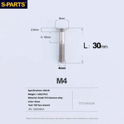 S-PARTS Countersunk Head M4 Titanium Screws | L08-45mm | TC4 Lightweight Bolts for Bike Motorcycle Car - Detail 74