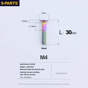 S-PARTS Countersunk Head M4 Titanium Screws | L08-45mm | TC4 Lightweight Bolts for Bike Motorcycle Car - Detail 76