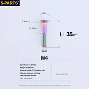 S-PARTS Countersunk Head M4 Titanium Screws | L08-45mm | TC4 Lightweight Bolts for Bike Motorcycle Car - Detail 80