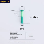 S-PARTS Countersunk Head M4 Titanium Screws | L08-45mm | TC4 Lightweight Bolts for Bike Motorcycle Car - Detail 85