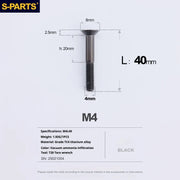S-PARTS Countersunk Head M4 Titanium Screws | L08-45mm | TC4 Lightweight Bolts for Bike Motorcycle Car - Detail 91