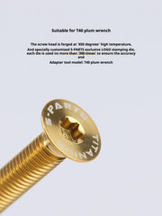 S-PARTS Countersunk Head series M8 L16-50mm Titanium Screws for Bike - Detail 3