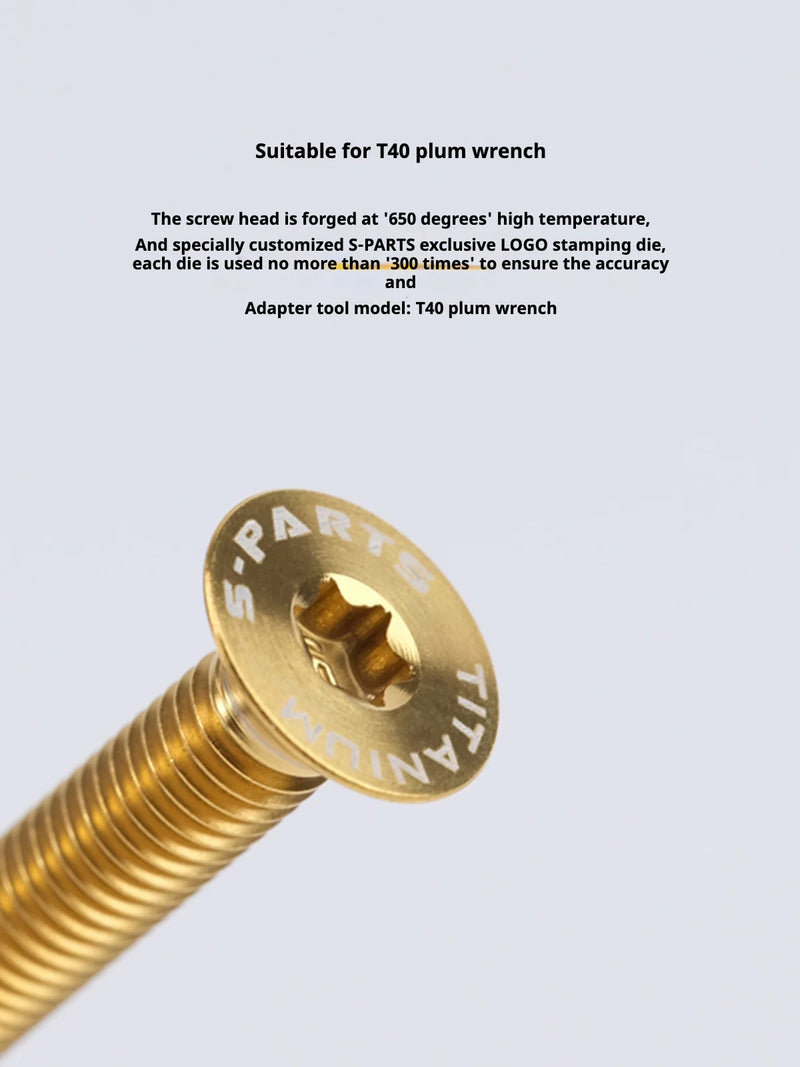S-PARTS Countersunk Head series M8 L16-50mm Titanium Screws for Bike - Detail 3