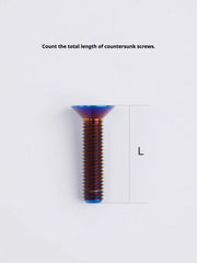S-PARTS Countersunk Head series M8 L16-50mm Titanium Screws for Bike - Detail 4
