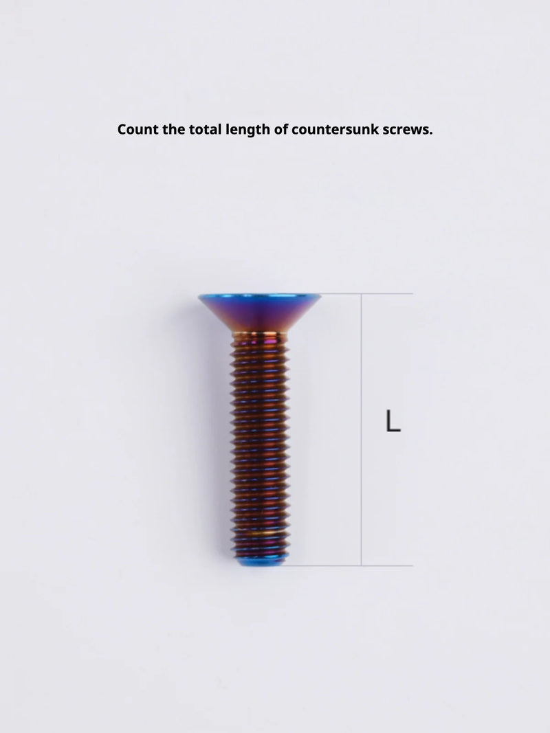 S-PARTS Countersunk Head series M8 L16-50mm Titanium Screws for Bike - Detail 4
