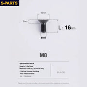 S-PARTS Countersunk Head series M8 L16-50mm Titanium Screws for Bike - Detail 8