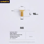 S-PARTS Countersunk Head series M8 L16-50mm Titanium Screws for Bike - Detail 9