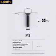 S-PARTS Countersunk Head series M8 L16-50mm Titanium Screws for Bike - Detail 34