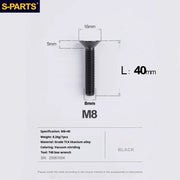 S-PARTS Countersunk Head series M8 L16-50mm Titanium Screws for Bike - Detail 40