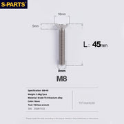 S-PARTS Countersunk Head series M8 L16-50mm Titanium Screws for Bike - Detail 51