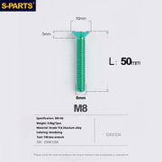 S-PARTS Countersunk Head series M8 L16-50mm Titanium Screws for Bike - Detail 53