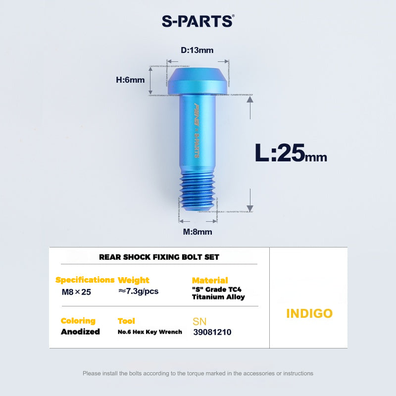 Specialized Epic 8 Suspension Bolt Kit | Full Pivot & Shock Hardware Set