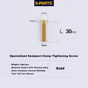 Specialized SL6 / SL7 / SL8 / SL9 / Venge Titanium Seatpost Clamp Screws Seat Clamp Locking Screws Gold