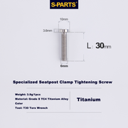 Specialized SL6 / SL7 / SL8 / SL9 / Venge Titanium Seatpost Clamp Screws Seat Clamp Locking Screws