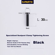 Specialized SL6 / SL7 / SL8 / SL9 / Venge Titanium Seatpost Clamp Screws Seat Clamp Locking Screws Black