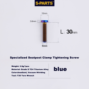 Specialized SL6 / SL7 / SL8 / SL9 / Venge Titanium Seatpost Clamp Screws Seat Clamp Locking Screws Blue