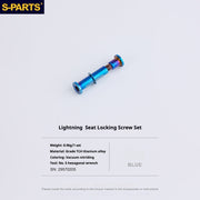 Specialized SL6 / SL7 / SL8 / SL9 / Venge Titanium Seatpost Clamp Screws Seat Cushion Locking Screw Set Blue