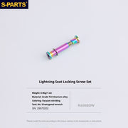 Specialized SL6 / SL7 / SL8 / SL9 / Venge Titanium Seatpost Clamp Screws Seat Cushion Locking Screw Set Rainbow