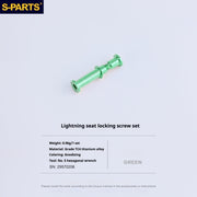 Specialized SL6 / SL7 / SL8 / SL9 / Venge Titanium Seatpost Clamp Screws Seat Cushion Locking Screw Set Green