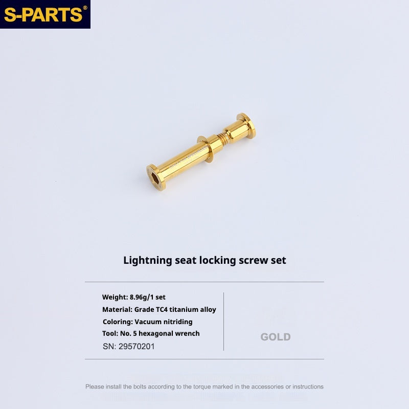 Specialized SL6 / SL7 / SL8 / SL9 / Venge Titanium Seatpost Clamp Screws Seat Cushion Locking Screw Set Gold