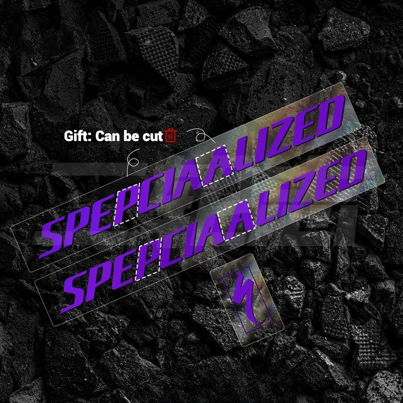 Specialized Tarmac SL7 Logo Decal Kit Size 52 Crystal Purple Down Tube ×2 + Head Tube ×1