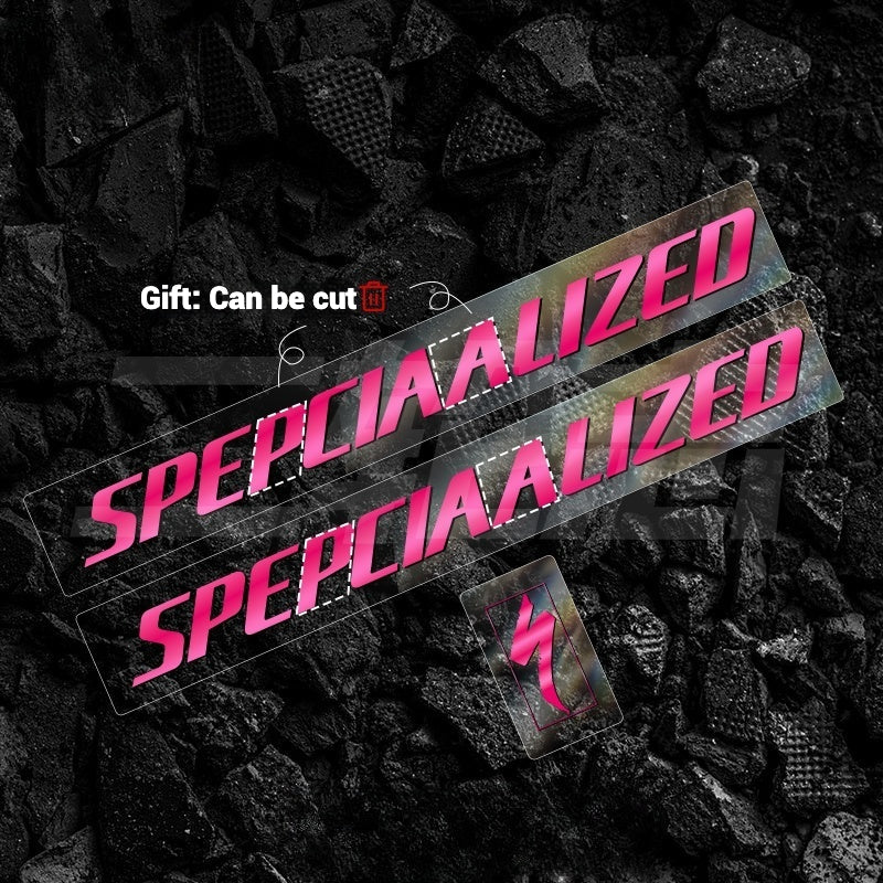 Specialized Tarmac SL7 Logo Decal Kit Size 52 Mirror Pink Down Tube ×2 + Head Tube ×1