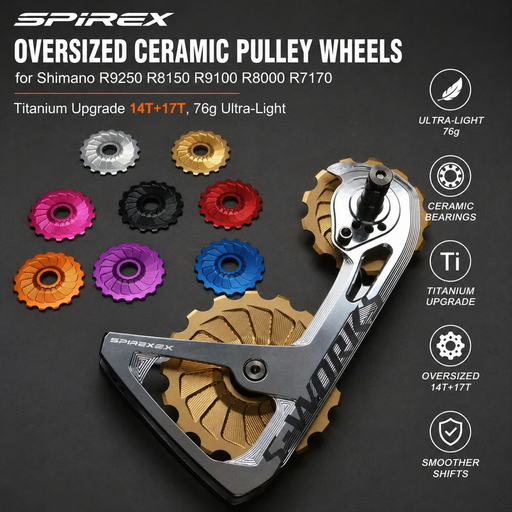 SPIREX Oversized Ceramic Pulley Wheels for Shimano R9250 R8150 R9100 R8000 R7170