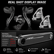 SRAM RED AXS 2024 Protection Film Kit — Road Bike Crankset / Brake Caliper / Rear Derailleur TPU Guard
