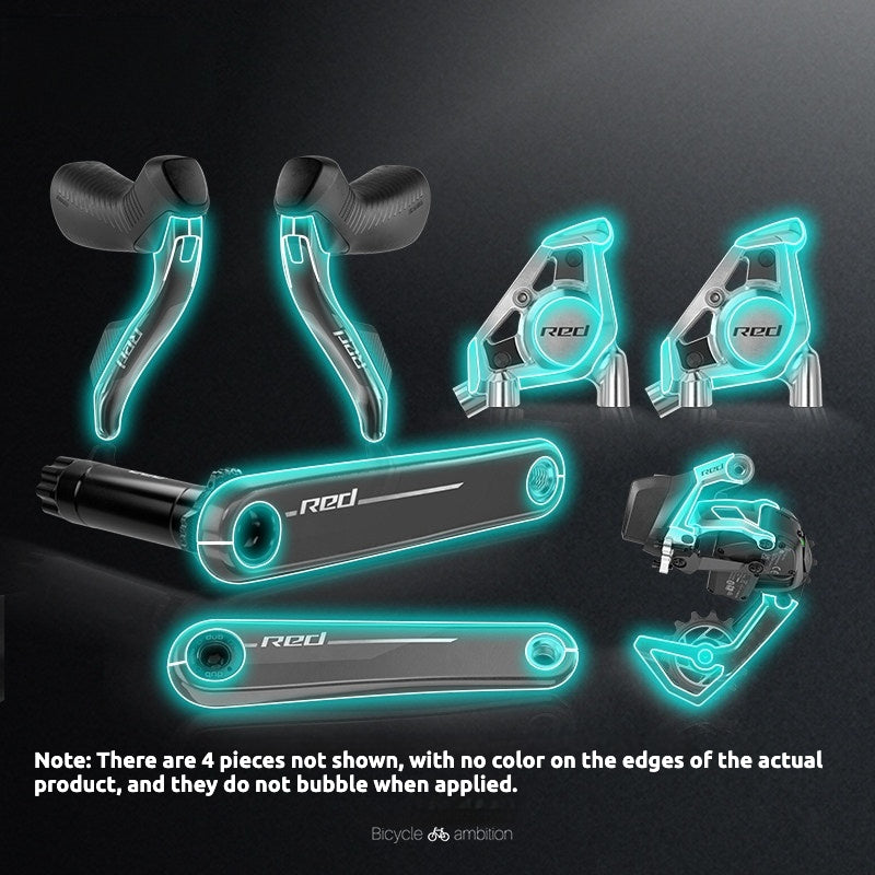 SRAM RED AXS 2024 Protection Film Kit — Road Bike Crankset / Brake Caliper / Rear Derailleur TPU Guard