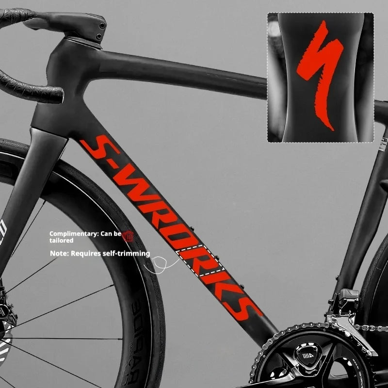Tarmac SL8 Logo Decal Stickers 2 Downtube + 1 Headtube for Specialized S-Works Fluorescent Orange 2 Down Tube + 1 Head Tube