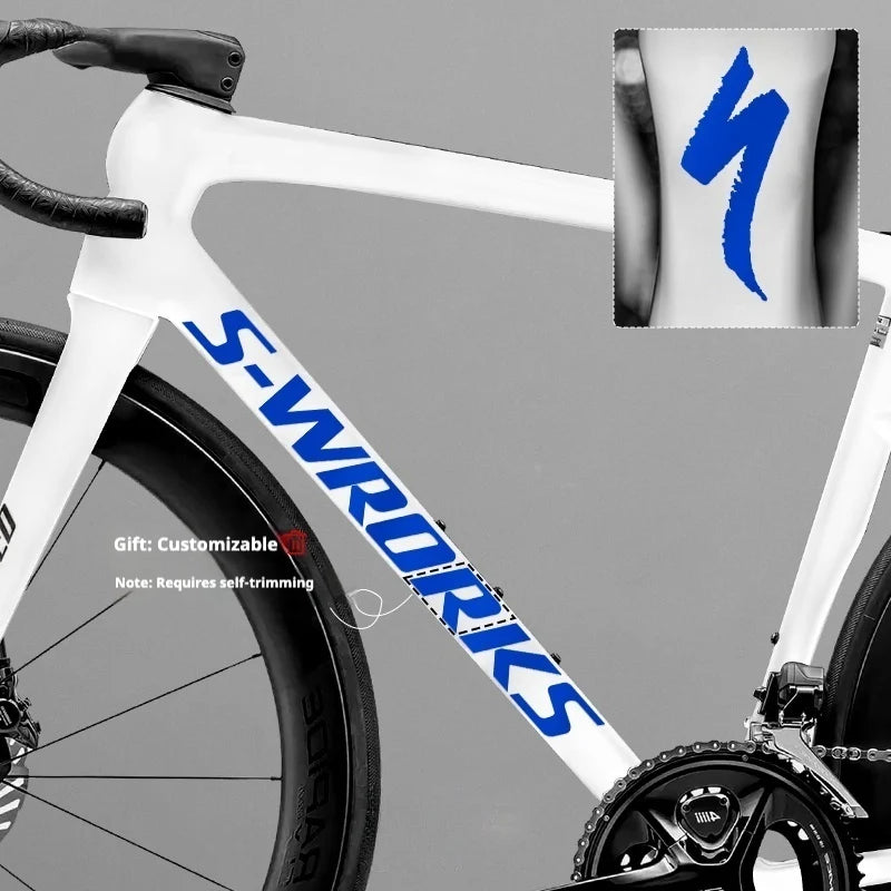 Tarmac SL8 Logo Decal Stickers 2 Downtube + 1 Headtube for Specialized S-Works Blue 2 Down Tube + 1 Head Tube
