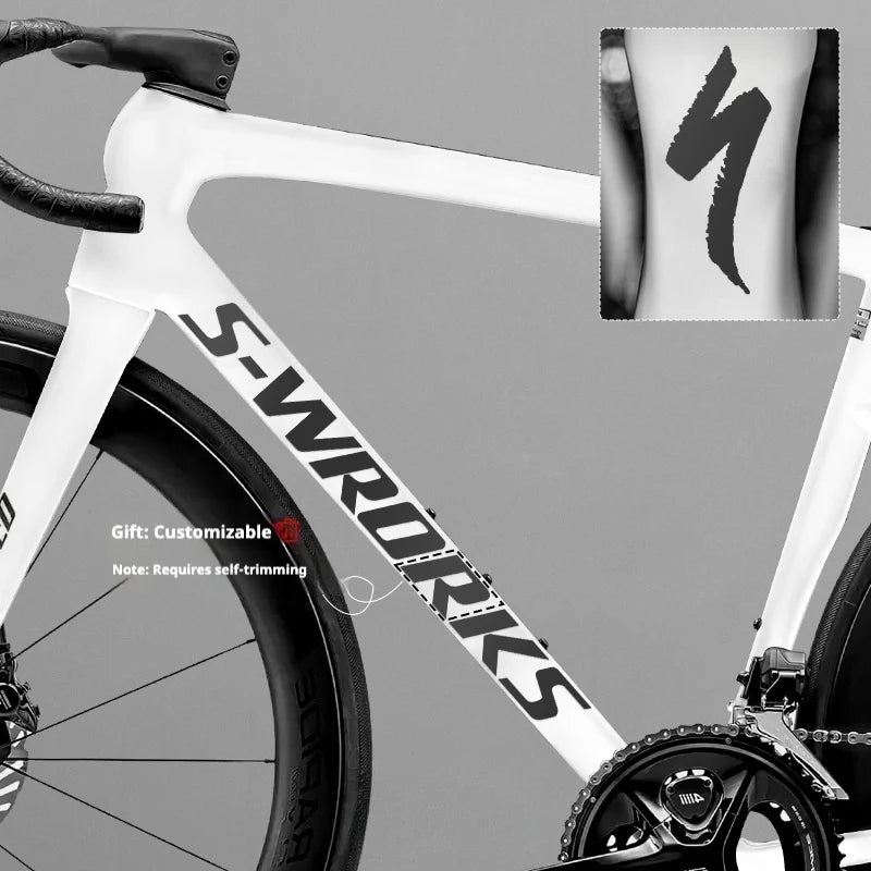 Tarmac SL8 Logo Decal Stickers 2 Downtube + 1 Headtube for Specialized S-Works Matte Black 2 Down Tube + 1 Head Tube