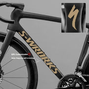 Tarmac SL8 Logo Decal Stickers 2 Downtube + 1 Headtube for Specialized S-Works Matte Gold 2 Down Tube + 1 Head Tube