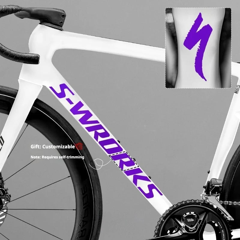Tarmac SL8 Logo Decal Stickers 2 Downtube + 1 Headtube for Specialized S-Works Ice Crystal Purple 2 Down Tube + 1 Head Tube