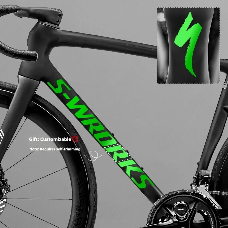 Tarmac SL8 Logo Decal Stickers 2 Downtube + 1 Headtube for Specialized S-Works Agate Green 2 Down Tube + 1 Head Tube