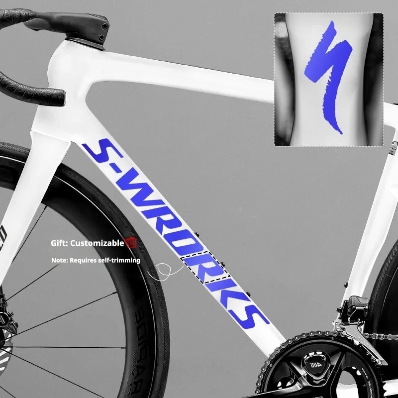 Tarmac SL8 Logo Decal Stickers 2 Downtube + 1 Headtube for Specialized S-Works Sapphire Blue 2 Down Tube + 1 Head Tube