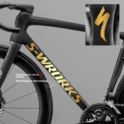 Tarmac SL8 Logo Decal Stickers 2 Downtube + 1 Headtube for Specialized S-Works Electroplated Gold 2 Down Tube + 1 Head Tube