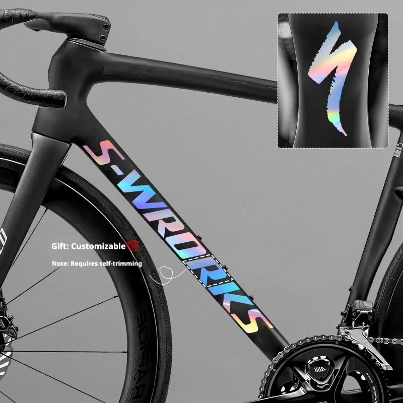 Tarmac SL8 Logo Decal Stickers 2 Downtube + 1 Headtube for Specialized S-Works Laser/Holographic 2 Down Tube + 1 Head Tube