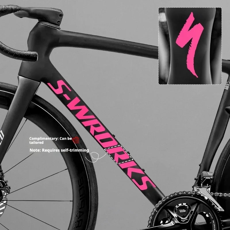 Tarmac SL8 Logo Decal Stickers 2 Downtube + 1 Headtube for Specialized S-Works Pink 2 Down Tube + 1 Head Tube