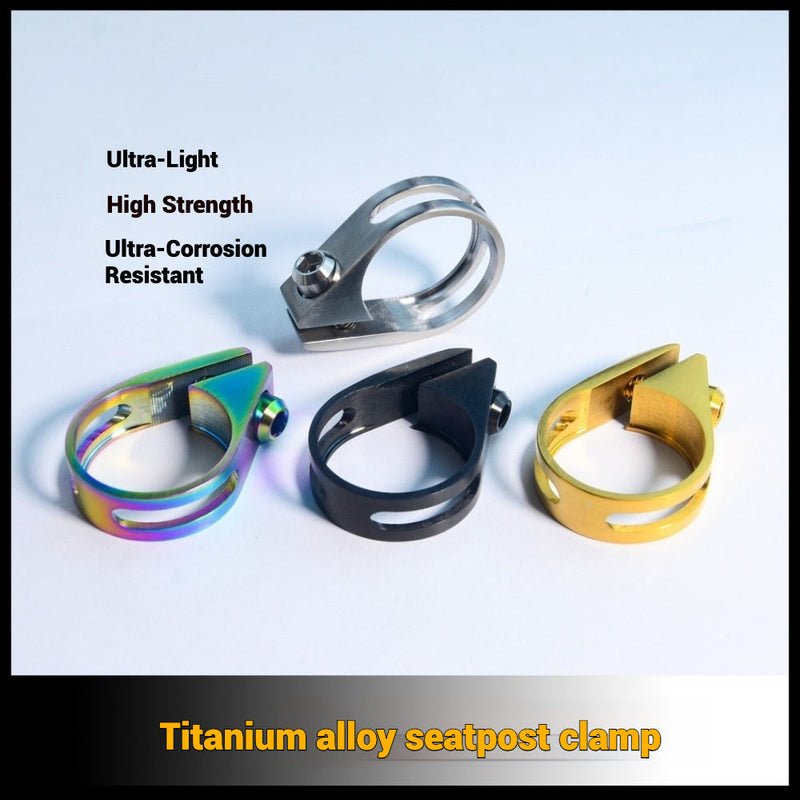TC4 Titanium Seatpost Clamp — 31.8mm / 34.9mm — Specialized, Trek, Giant, Cannondale & More
