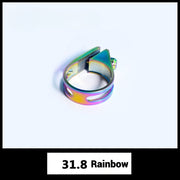 TC4 Titanium Seatpost Clamp — 31.8mm / 34.9mm — Specialized, Trek, Giant, Cannondale & More Rainbow