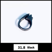 TC4 Titanium Seatpost Clamp — 31.8mm / 34.9mm — Specialized, Trek, Giant, Cannondale & More Black
