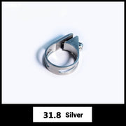 TC4 Titanium Seatpost Clamp — 31.8mm / 34.9mm — Specialized, Trek, Giant, Cannondale & More Silver
